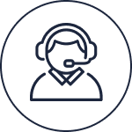 black customer service icon